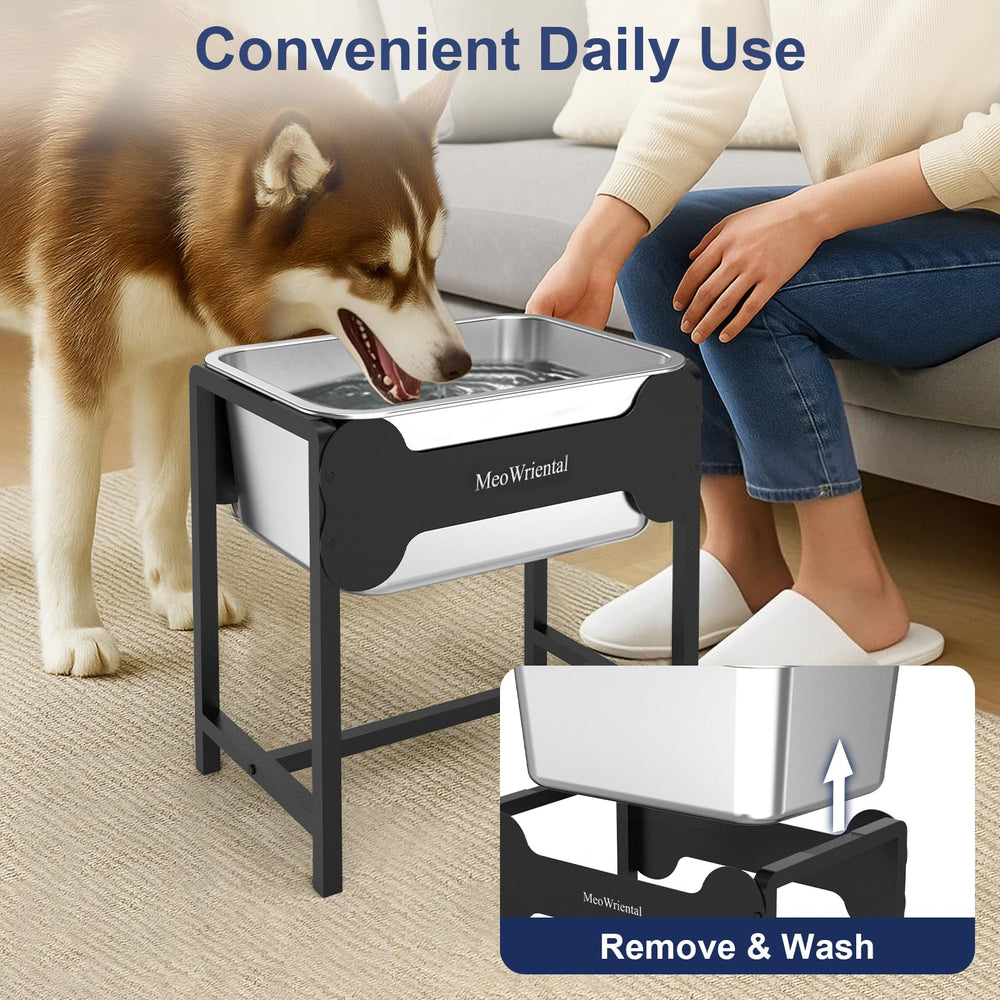 MeoWriental 14.2 inch height fits large breeds without excessive bending