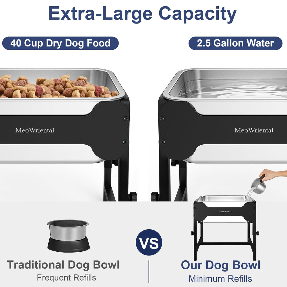 MeoWriental anti-slip base keeps bowls steady to minimize spills.