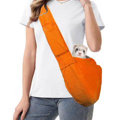 Meow&Woof dog sling carrier with adjustable strap for hands-free travel comfort.