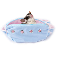 Meow&Woof bonding pouch front view showing cozy fleece for sugar glider cuddles