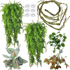 MEPHAN large hanging leaves for terrarium decor and reptile enrichment.