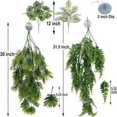 Mephan reptile plants mini ivy hanging brighten cages with natural look and climbing fun.