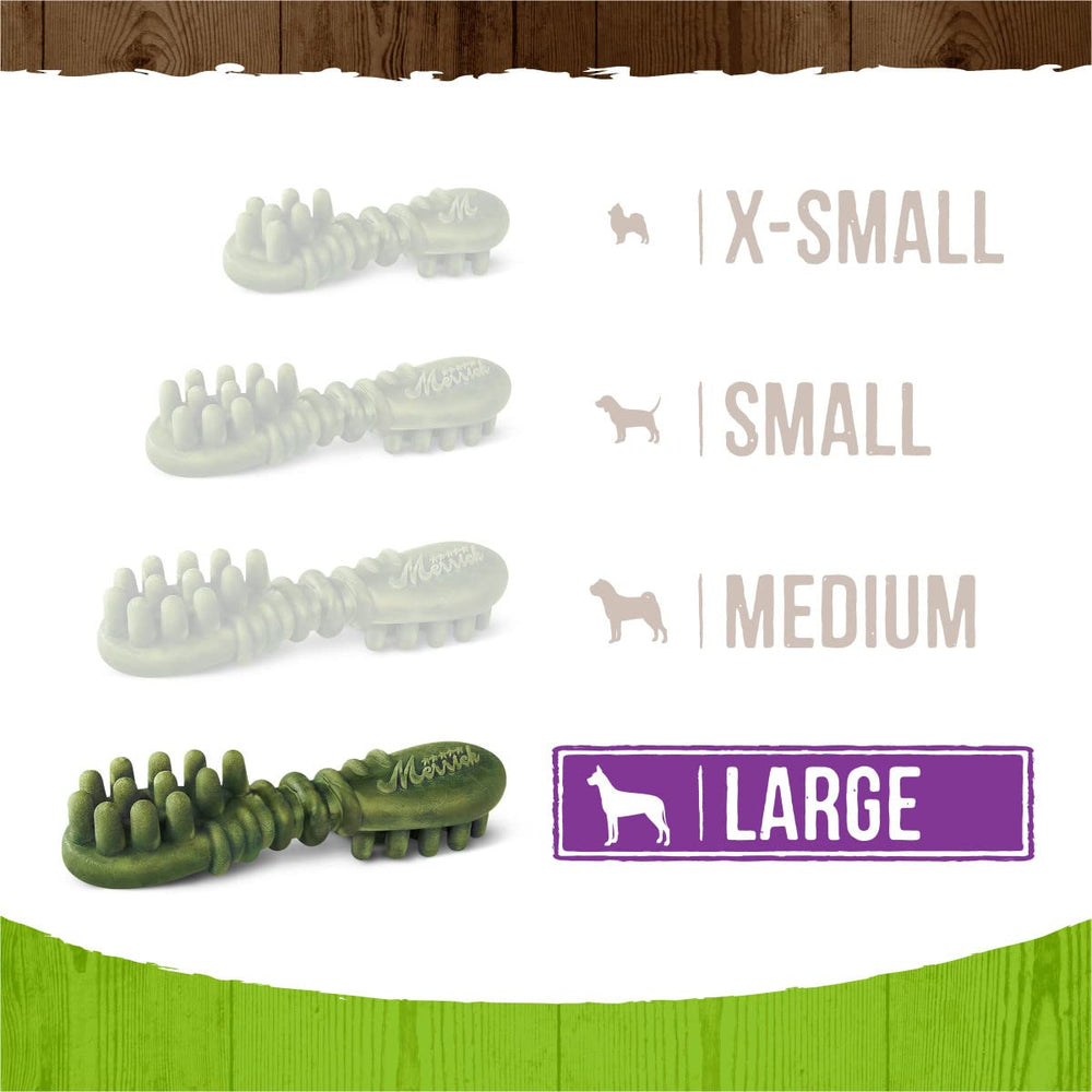 Merrick Fresh Kisses 16-count box for convenient daily chewing routine.