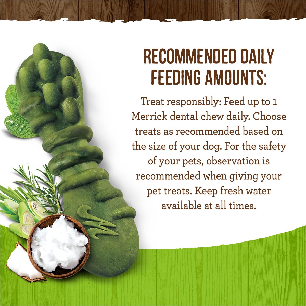 Merrick Fresh Kisses sensory coconut oils visuals supporting breath freshness