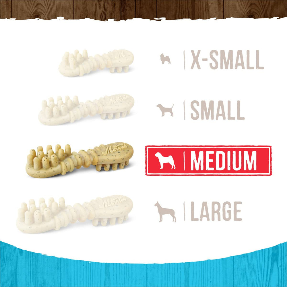 Merrick Fresh Kisses gluten-free dog chews crafted for sensitive dogs.