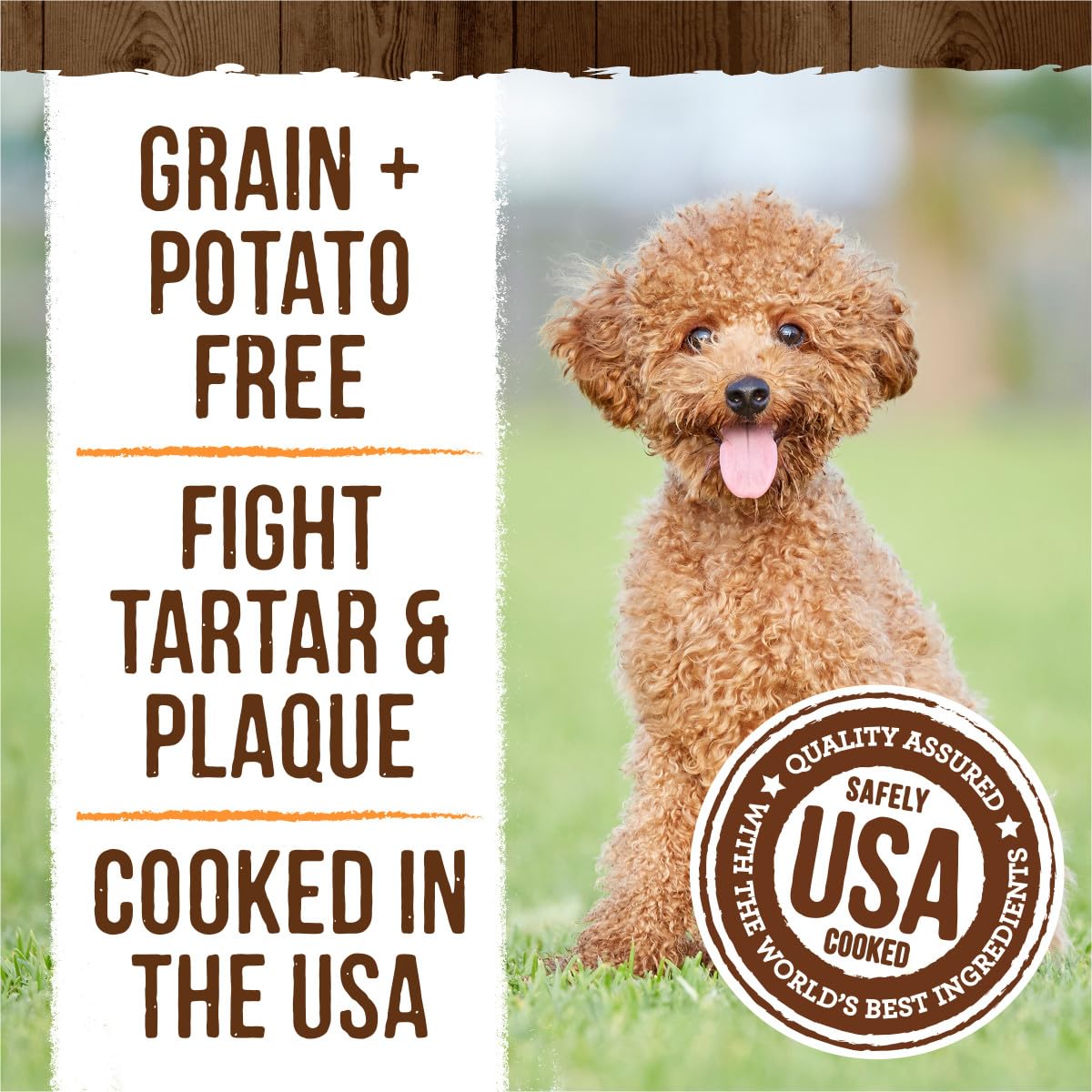 Merrick Fresh Kisses grain-free dog treats for gentle chewing