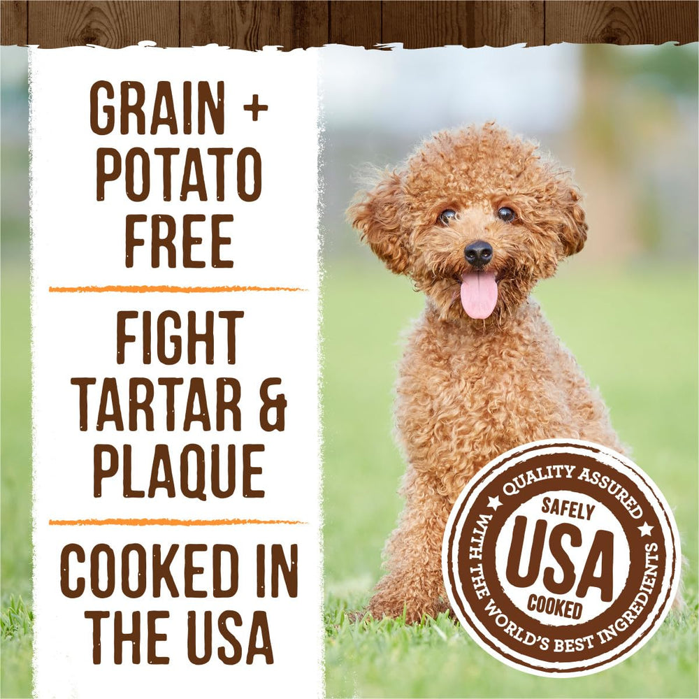 Merrick Fresh Kisses grain-free dog treats for gentle chewing
