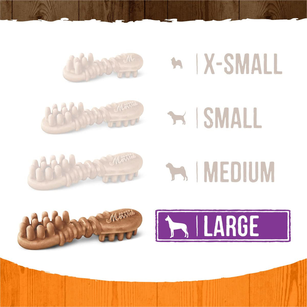 Merrick Fresh Kisses soft texture chews promote satisfying chew session.