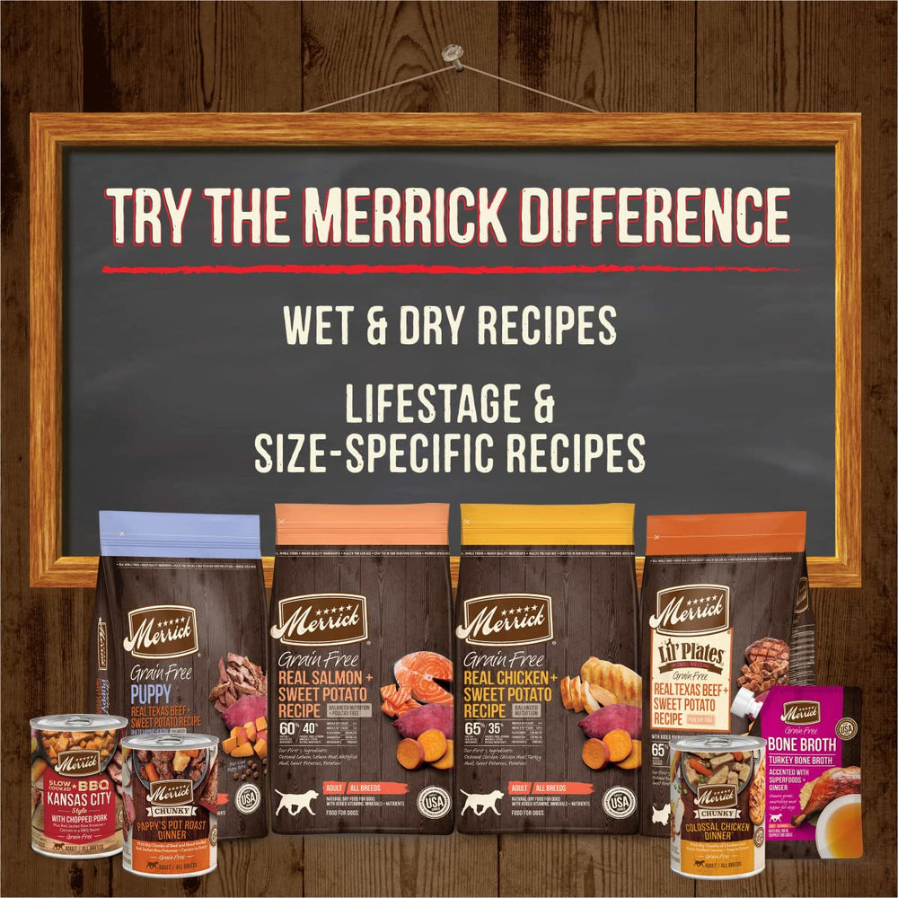 Merrick Power Bites no artificial flavors image highlights natural ingredients