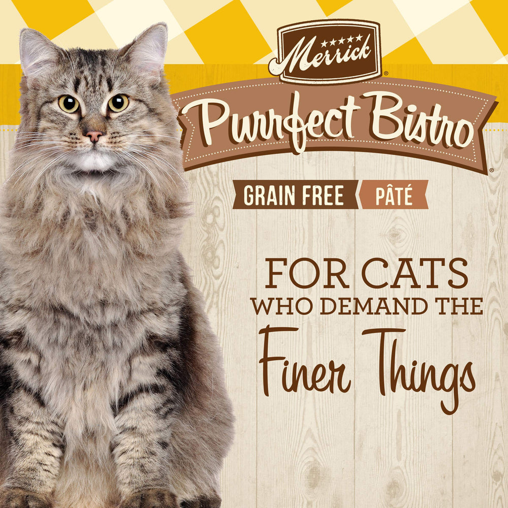 Merrick Purrfect Bistro open can image communicates real deboned chicken as first ingredient.