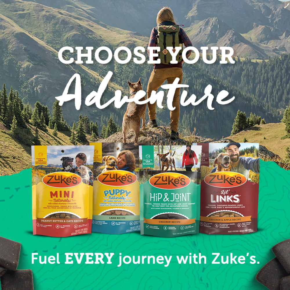 Merrick Zukes Hip and Joint training treats help reinforce good behavior.