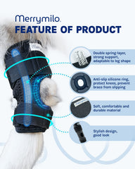 MerryMilo dog leg brace hock opening for comfortable fit on hind leg