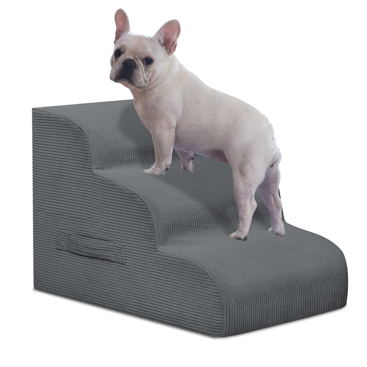 Mesa Lemon dog stairs 2-step compact design for easy bed access.