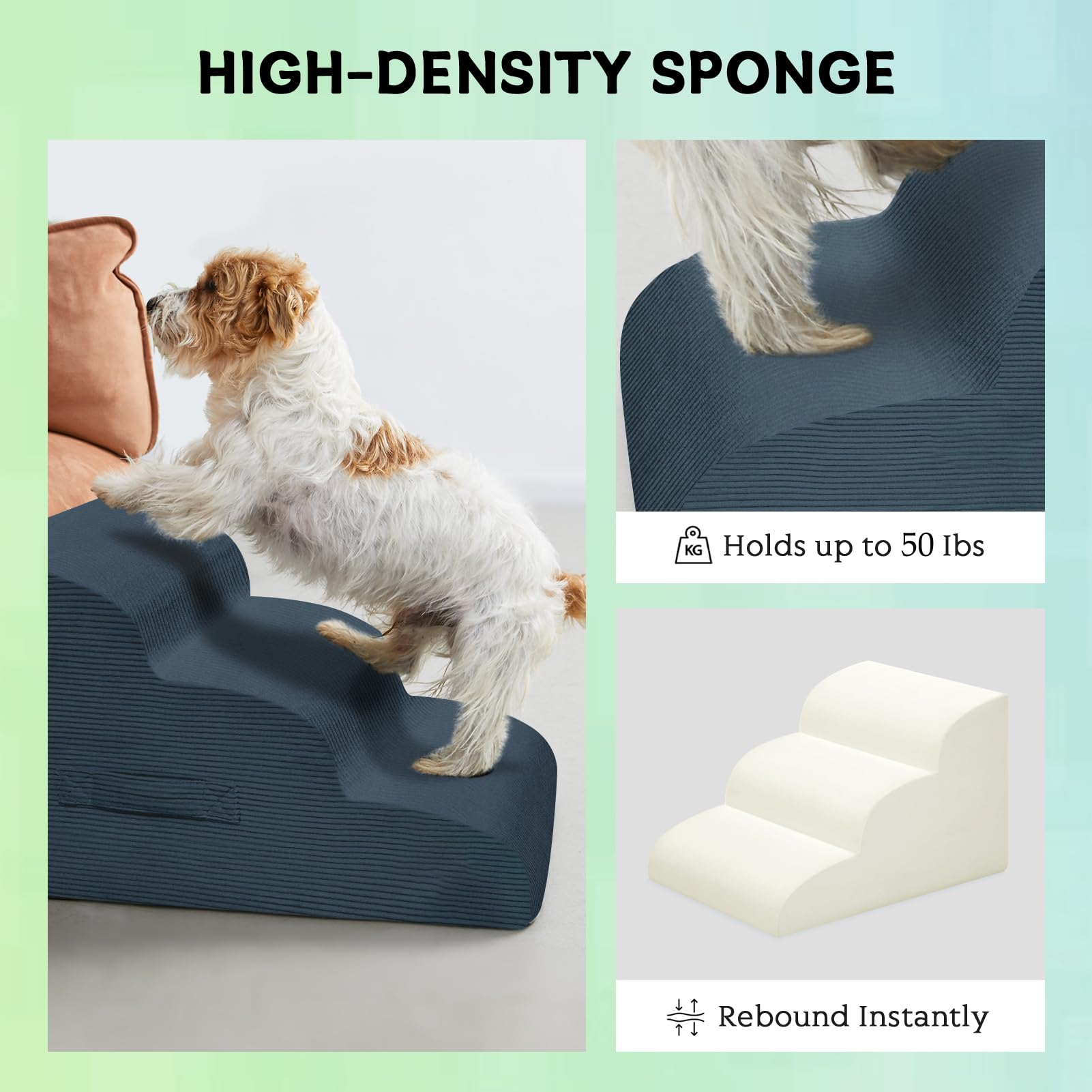 Mesa Lemon Dog Steps four-step front view highlighting four-tier stair design