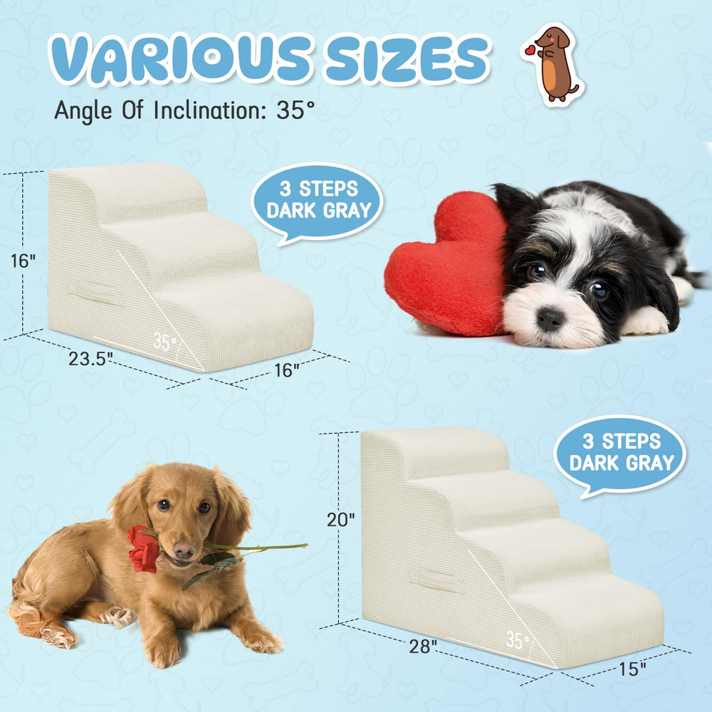 Mesa Lemon dog steps four-step expands reach to higher sofas.