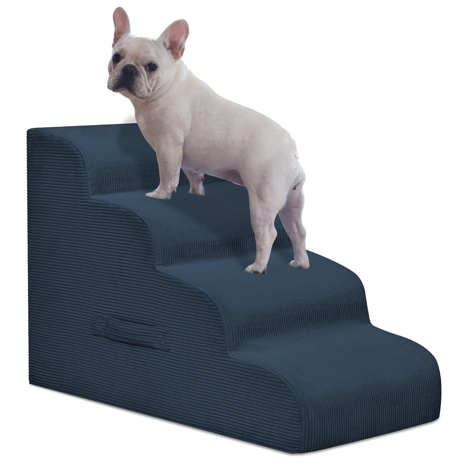 Mesa Lemon Dog Steps two-step front view with non-slip surface for safe bed access