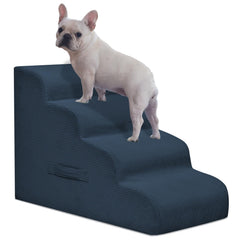Mesa Lemon Dog Steps two-step front view with non-slip surface for safe bed access
