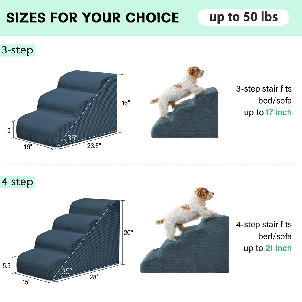 Mesa Lemon dog steps removable cover enables easy cleaning.