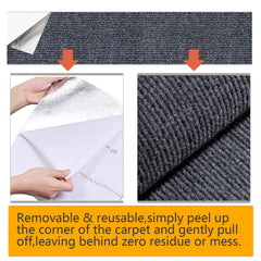 MESIXI cat scratch mat on carpet demonstrates extended coverage for cat play area.