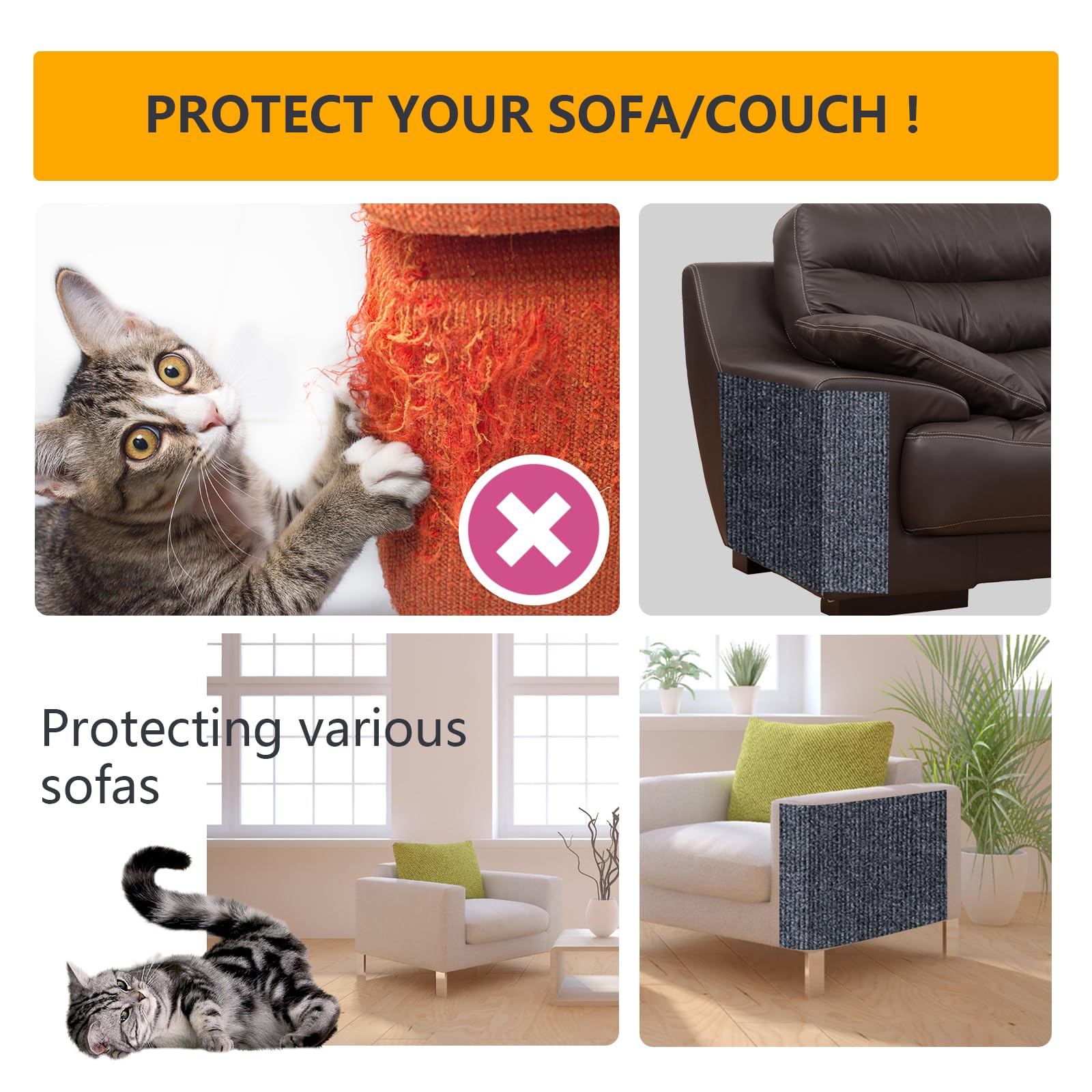 MESIXI large cushion covering a long sofa edge for comprehensive protection.