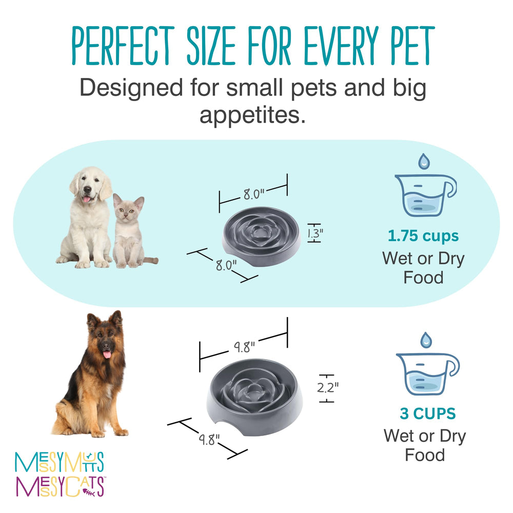 Messy Mutts slow-feeder bowl is dishwasher-safe and easy to clean after meals.