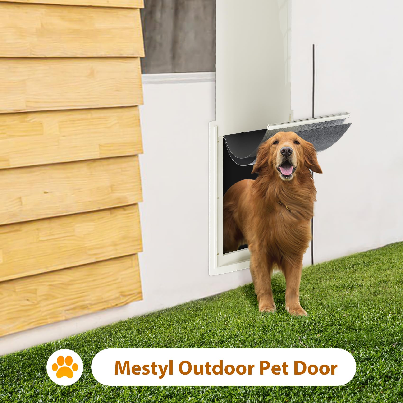 mestyl dog door durable plastic ensures lasting everyday use
