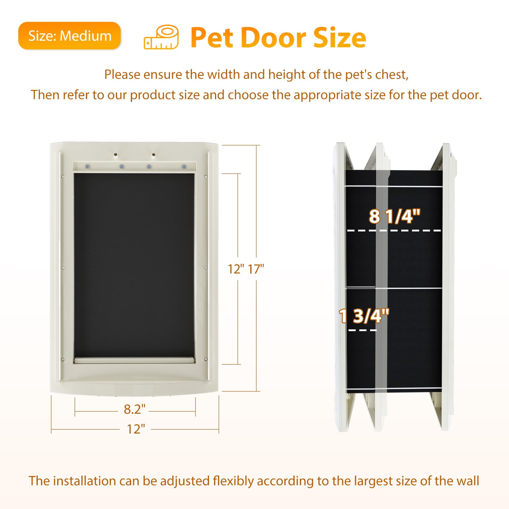 mestyl dog door telescoping tunnel adapts to wall thickness for versatile installation