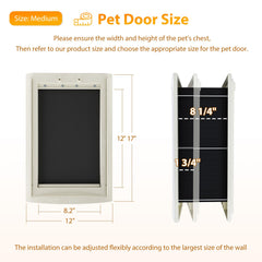 mestyl dog door telescoping tunnel adapts to wall thickness for versatile installation
