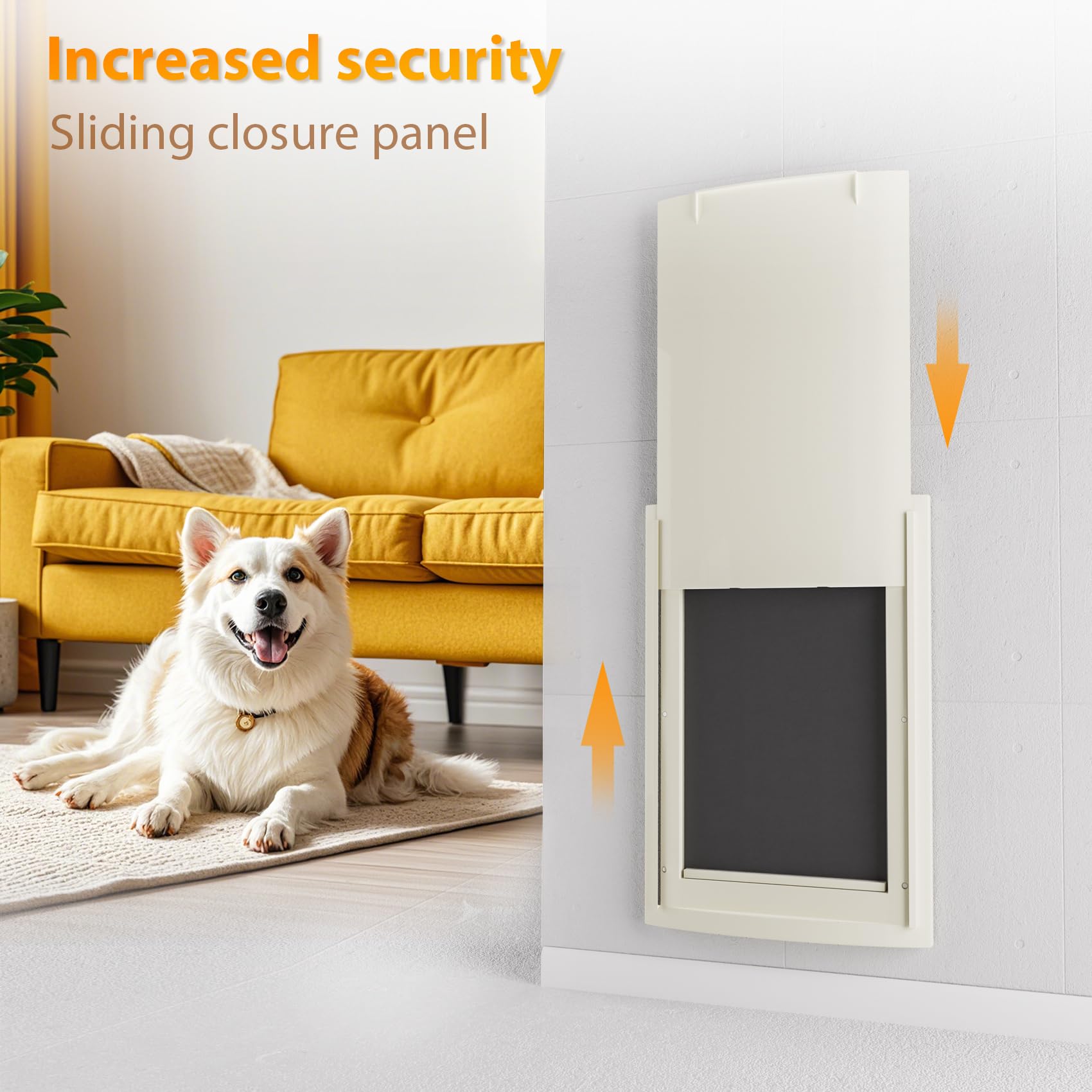 mestyl dog door weatherproof construction keeps wind out during outdoor breaks