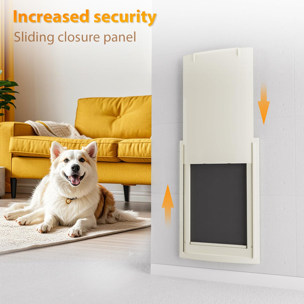 mestyl dog door weatherproof construction keeps wind out during outdoor breaks