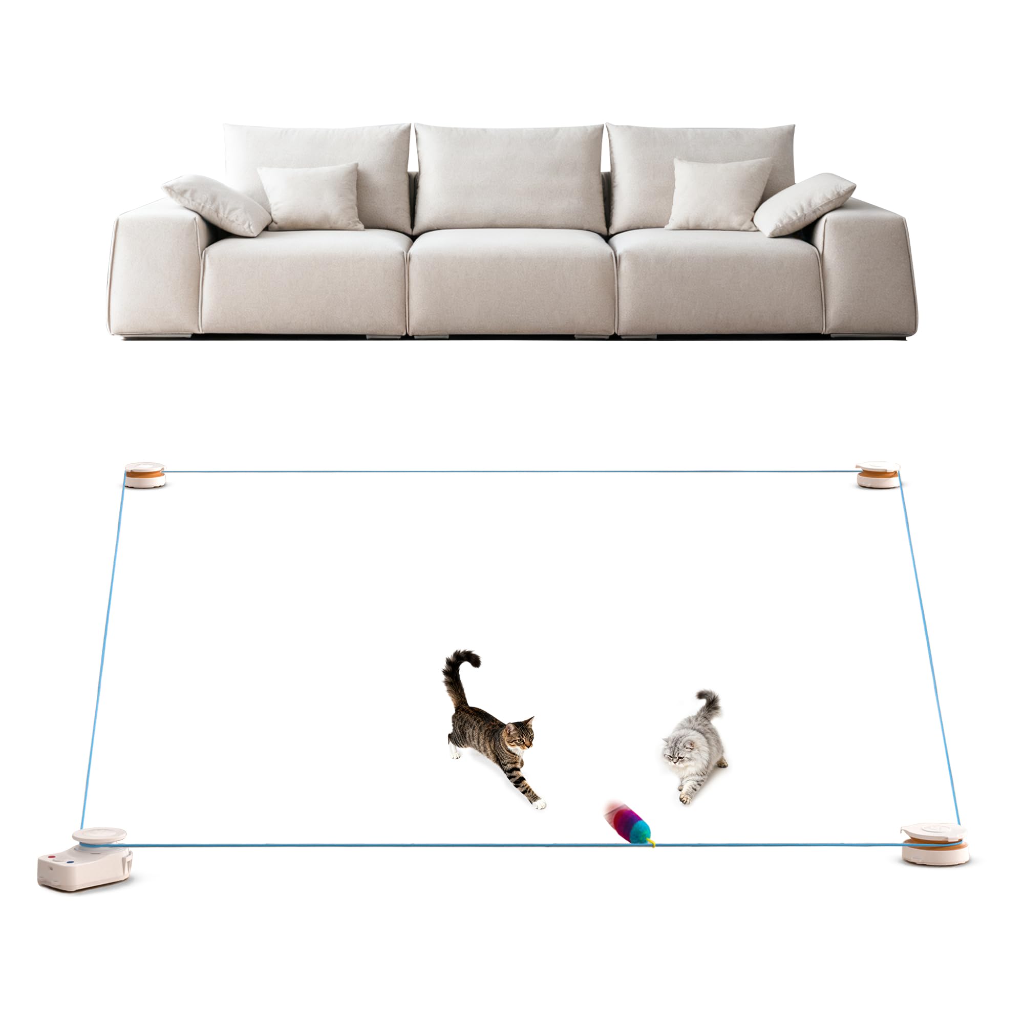 Metiya interactive cat toy anti-slip base offering stable indoor play.