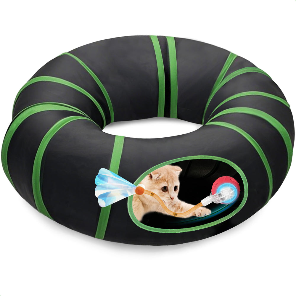 metiya interactive cat toy ball in tunnel promotes active indoor play.