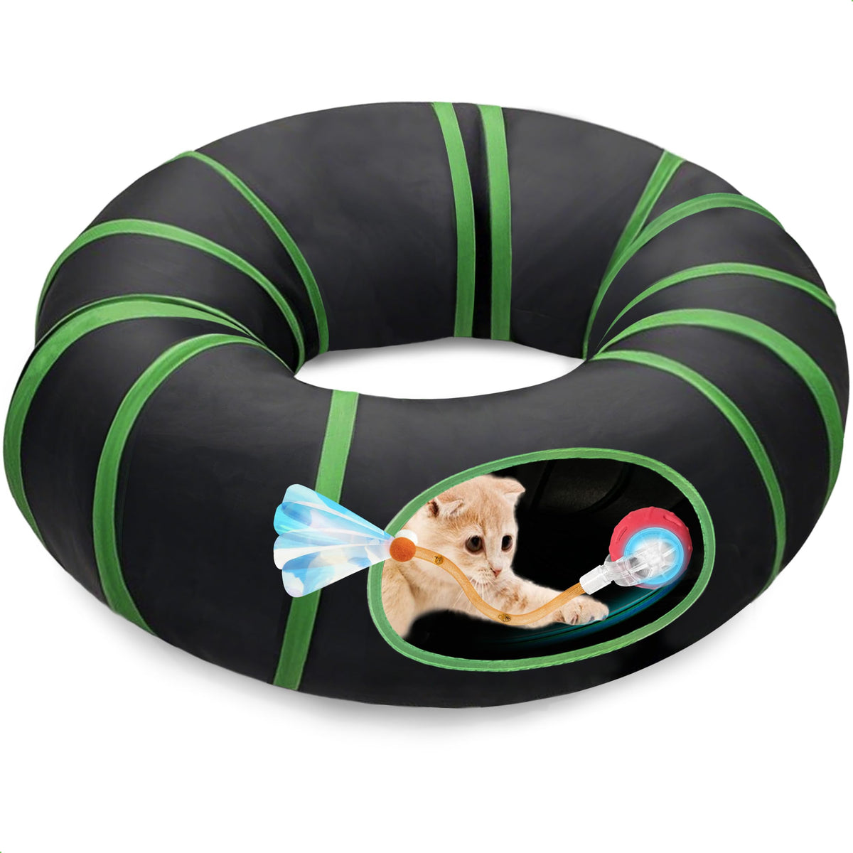 metiya interactive cat toy ball in tunnel promotes active indoor play.