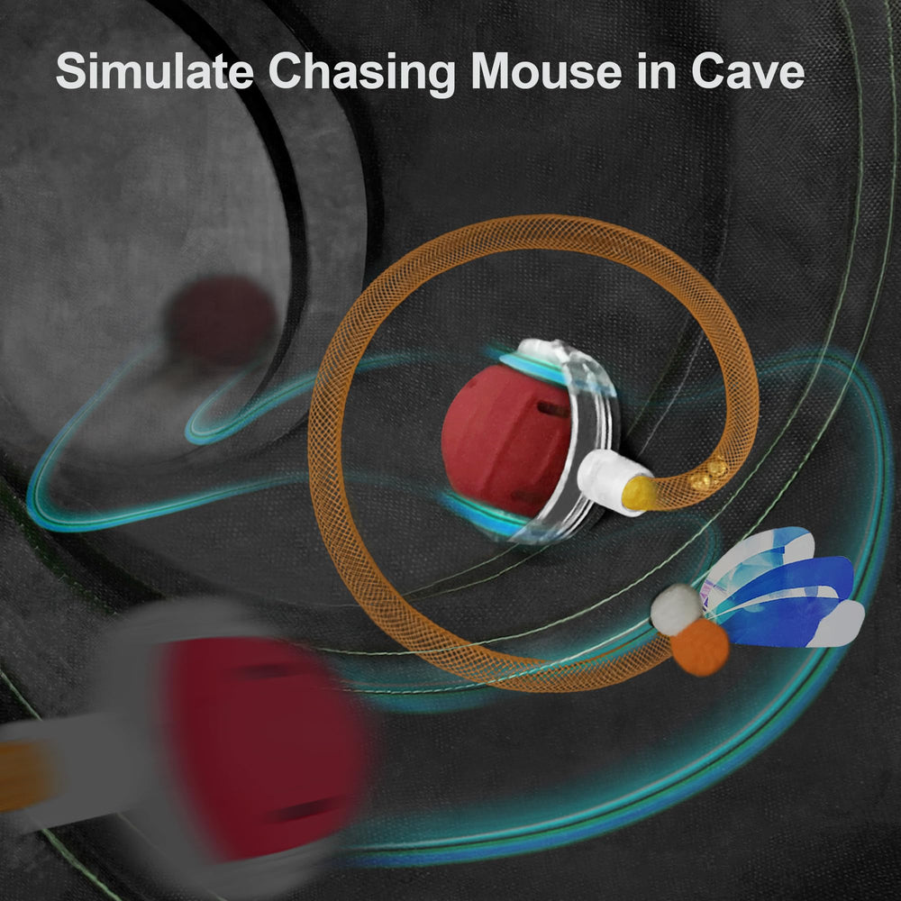 metiya motion-activated ball in tunnel sparks hunting-like curiosity.