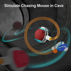 metiya motion-activated ball in tunnel sparks hunting-like curiosity.