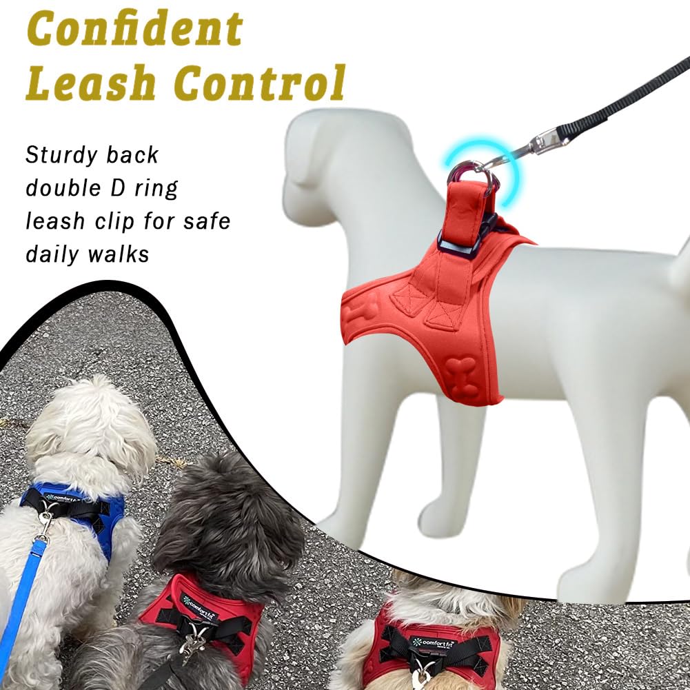 Metric USA adjustable Velcro straps image demonstrates quick, secure sizing for small breeds.