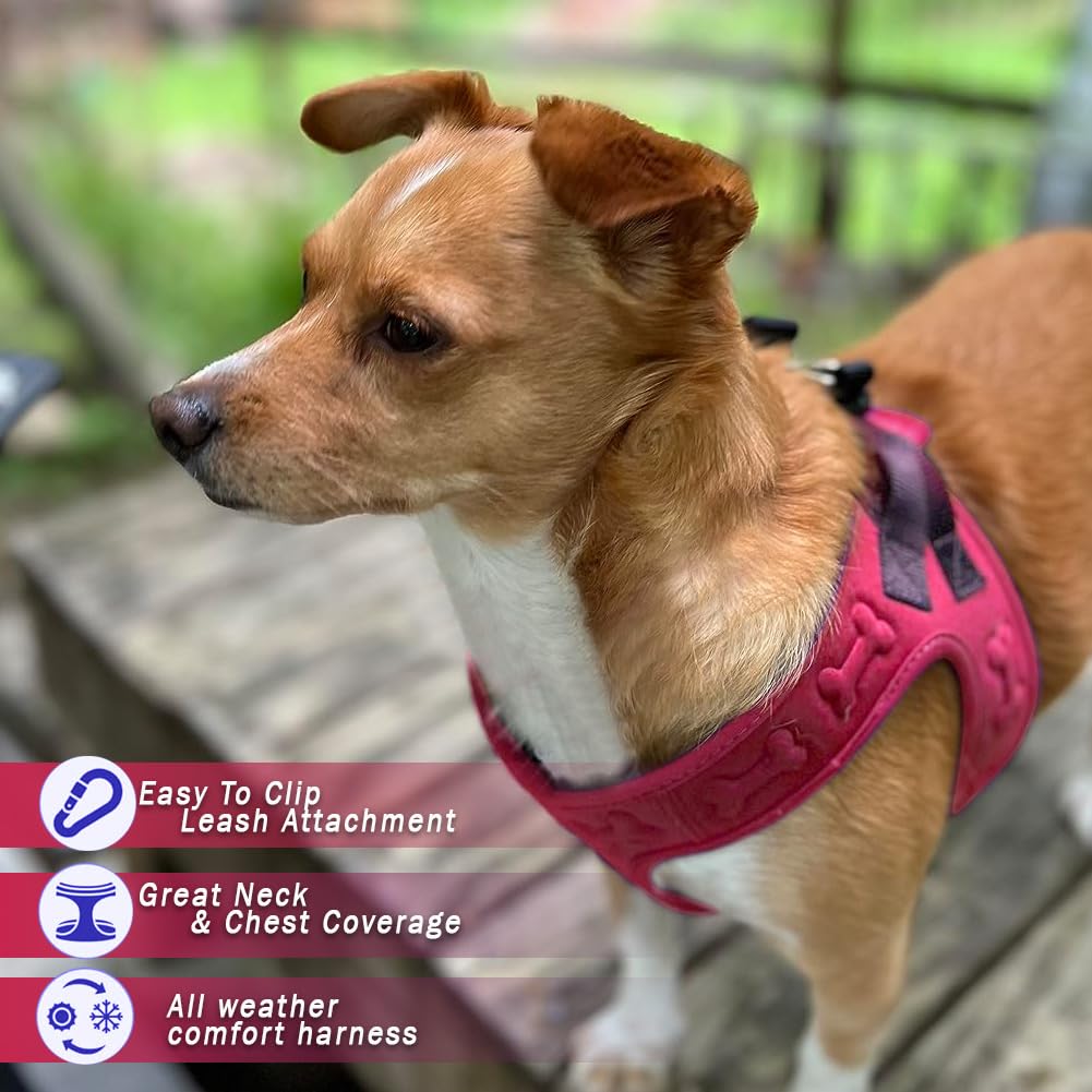 Metric USA all-weather dog harness pad shot highlights breathable material reducing chest friction.
