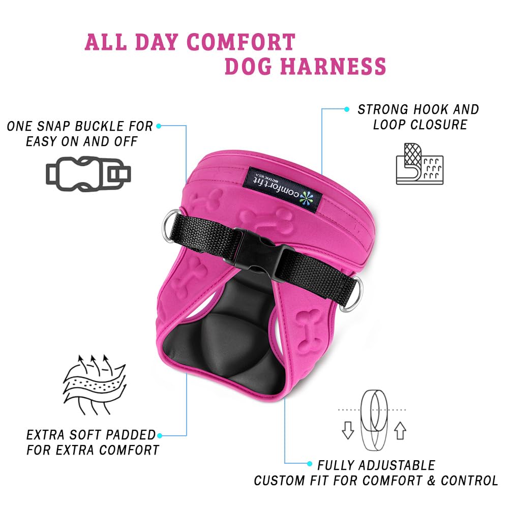 Metric USA Comfort Fit harness soft padding offers gentle contact and extra comfort during walks.