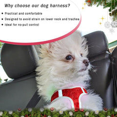Metric USA Comfort Fit Christmas harness step-in design enables hassle-free dressing.