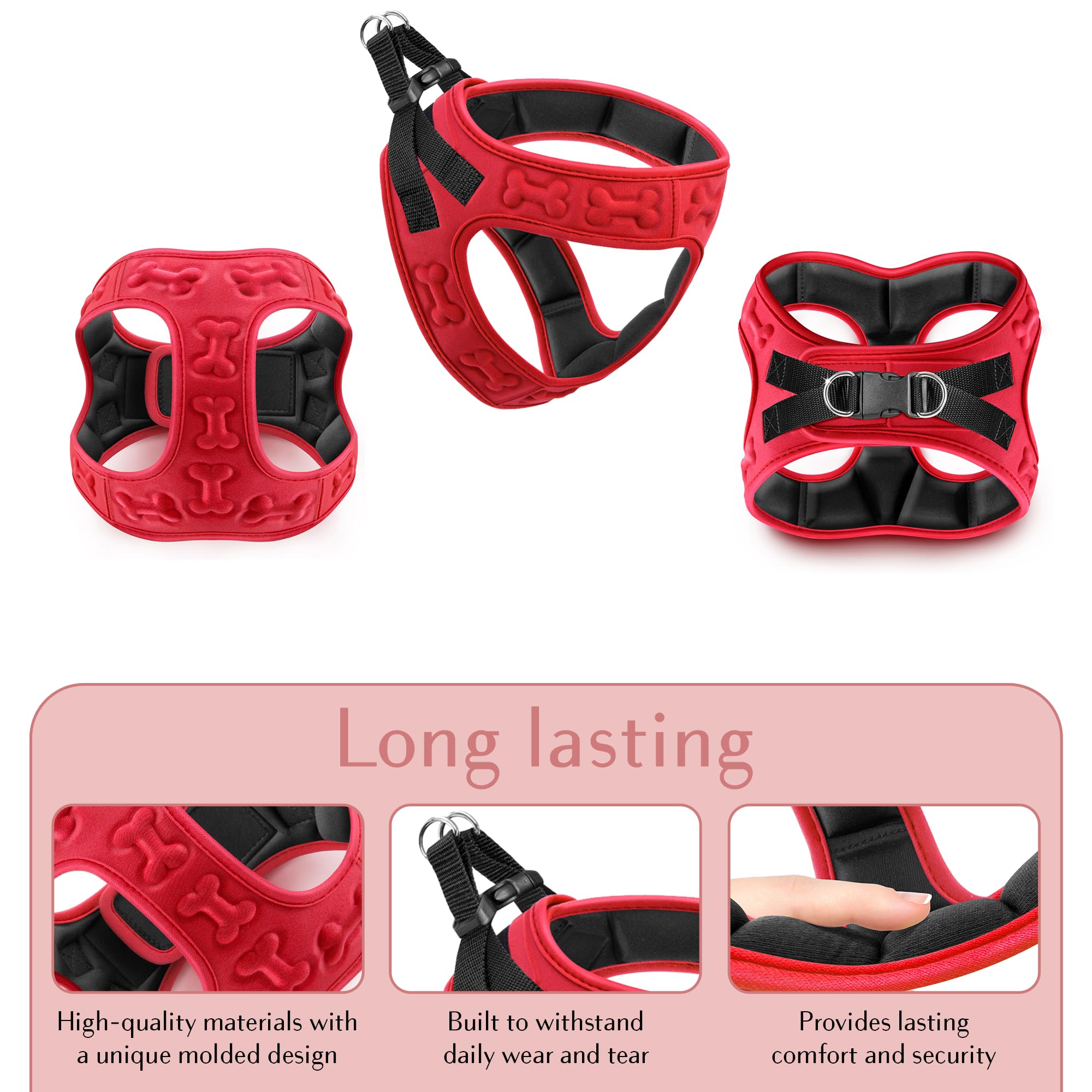 Metric USA No Pull Harness padded straps and reflective strips boost nighttime visibility.