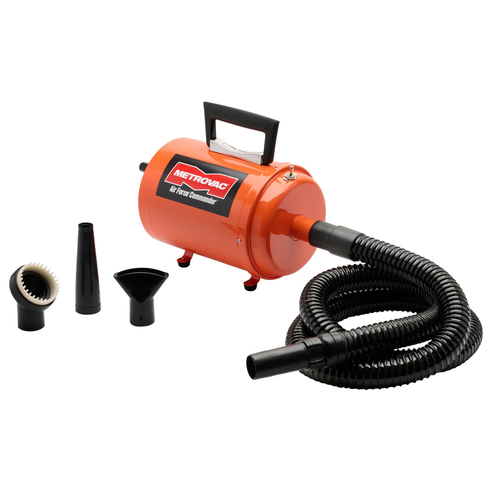 METROVAC AFTD-3 front view orange dryer improves grooming efficiency