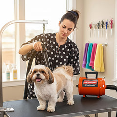 METROVAC AFTD-3 purple hose concentrator focuses airflow for precise styling and deshedding.