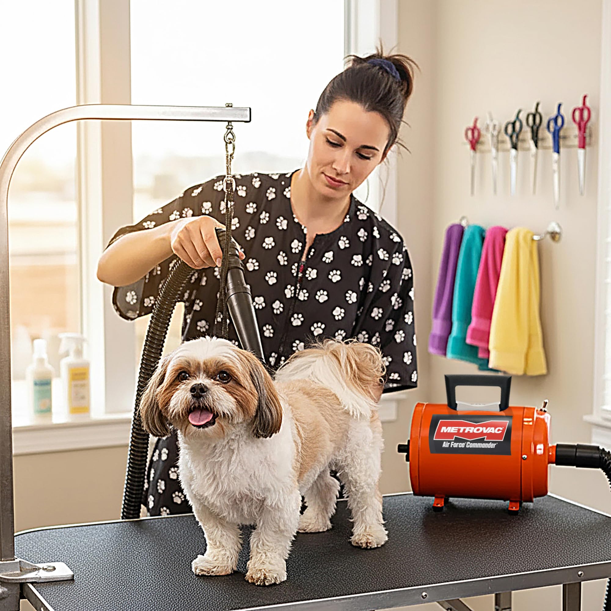 METROVAC AFTD-3 side profile portable dog dryer for at home use