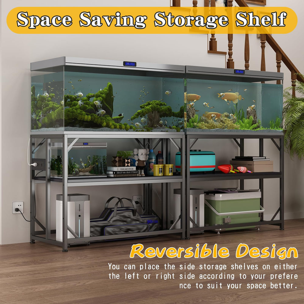 METYERRY aquarium stand adjustable feet provide level support on floors