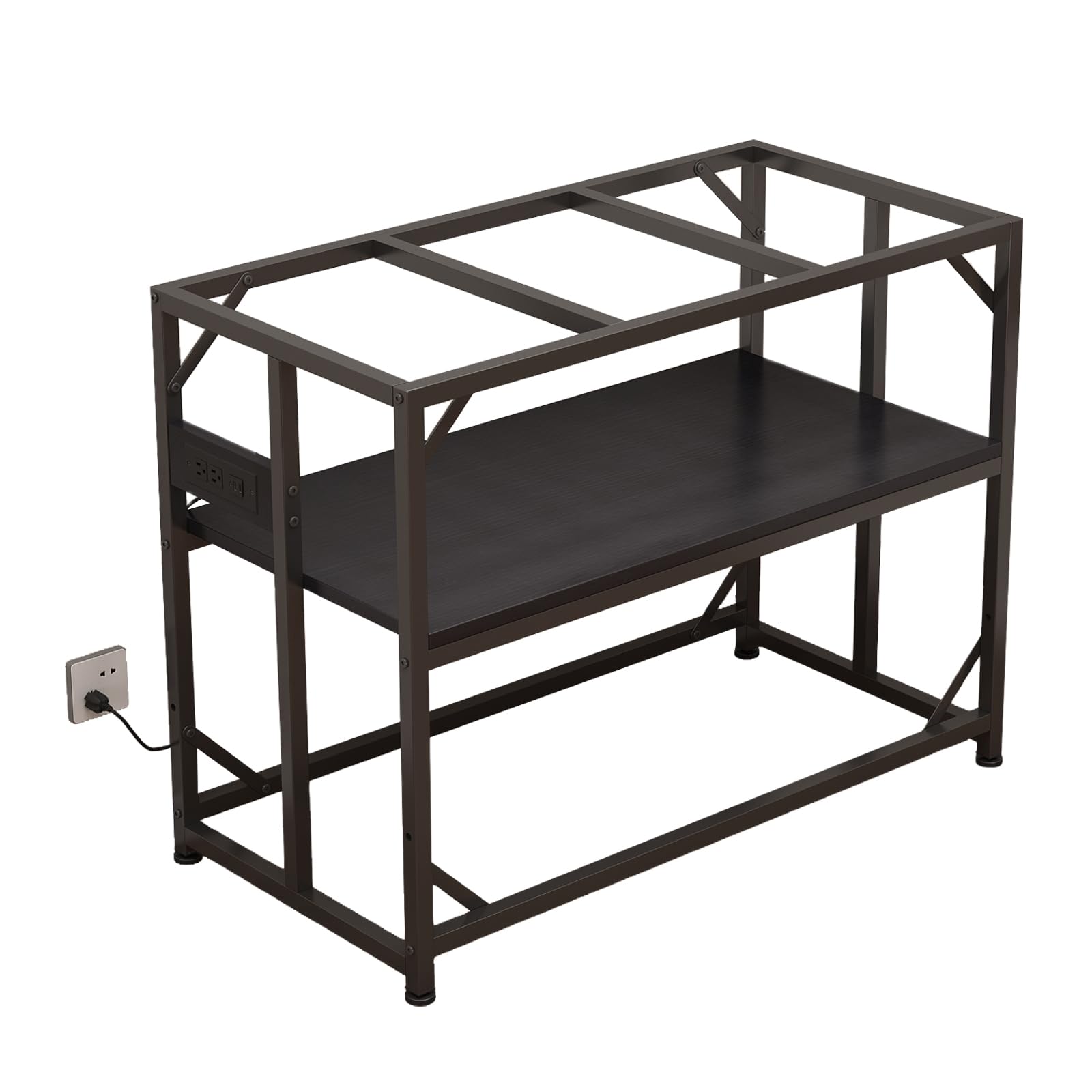 METYERRY aquarium stand front view showing sturdy frame suitable for heavy tanks