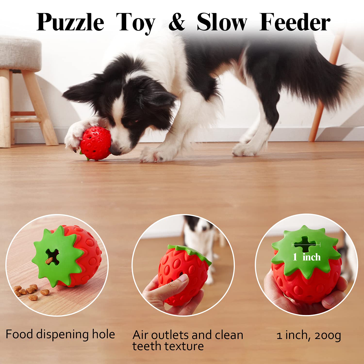 MewaJump strawberry design chew toy promoting teething relief and engagement