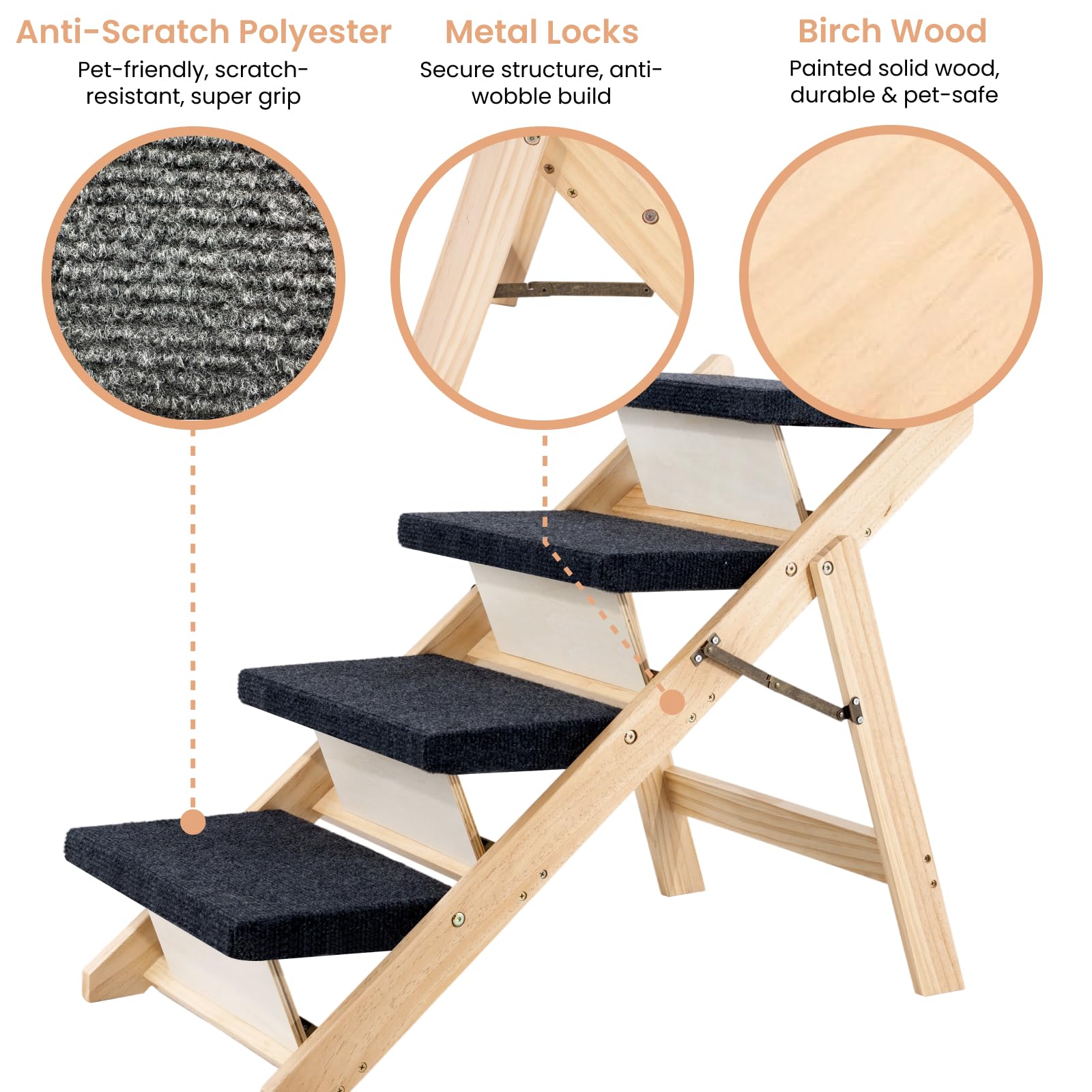 MEWANG wood ramp mode gentle transitions for seniors