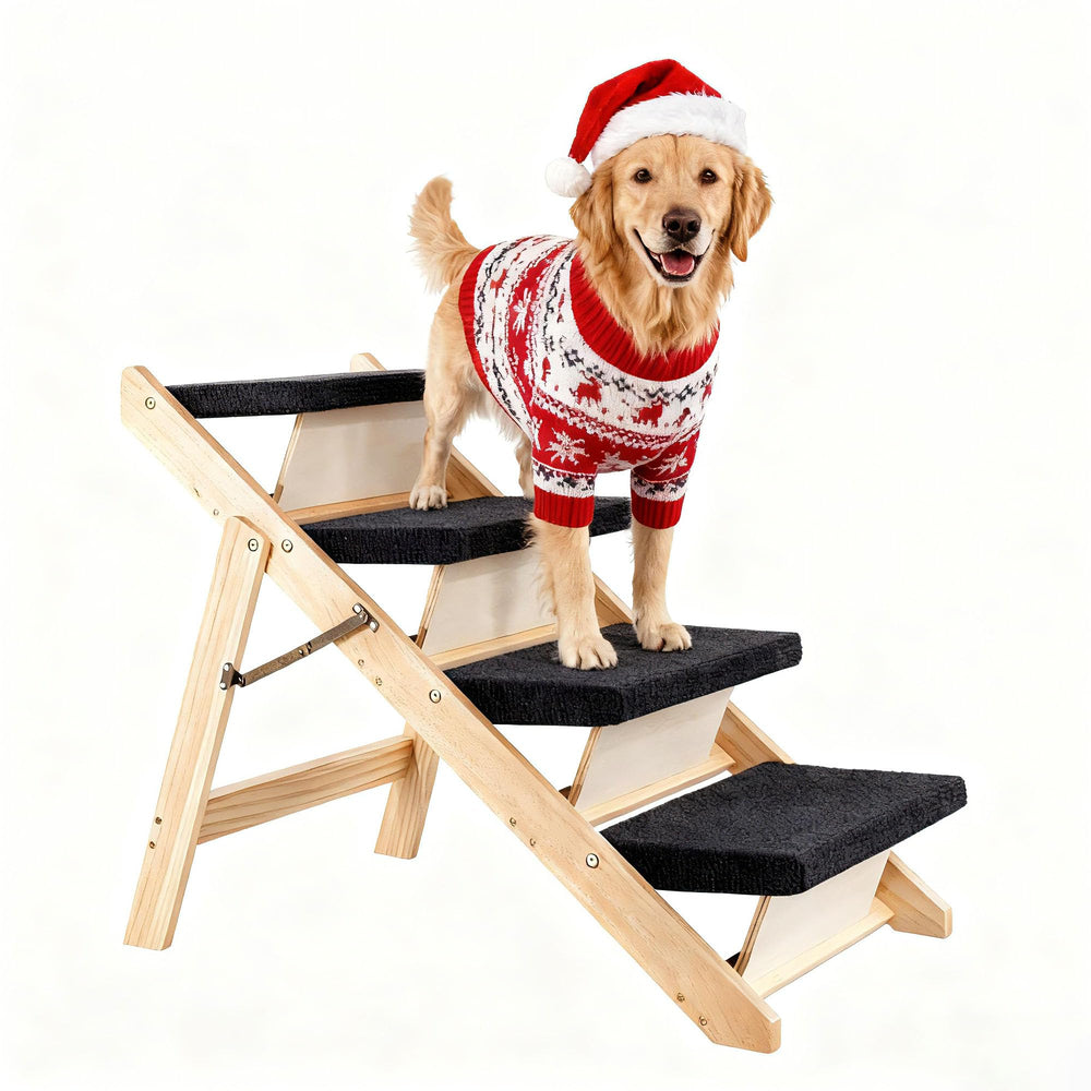 MEWANG wood pet stairs assembly mode for stable setup and confident climbs