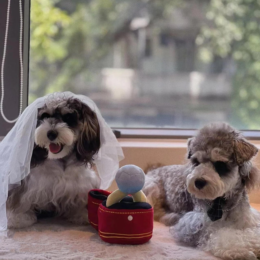 Mewcho plush ring squeaky feature adds fun to game time