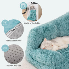 Mewoo cat couch soft cushion invites curling up after playtime.